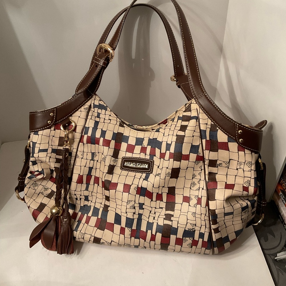Piero Guidi multi colored art deco bag